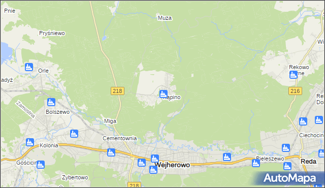 mapa Kąpino, Kąpino na mapie Targeo