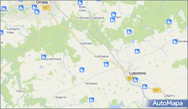 mapa Karbówka, Karbówka na mapie Targeo