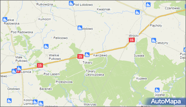 mapa Karczewo gmina Golub-Dobrzyń, Karczewo gmina Golub-Dobrzyń na mapie Targeo