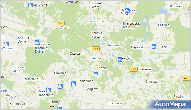 mapa Karczmy, Karczmy na mapie Targeo