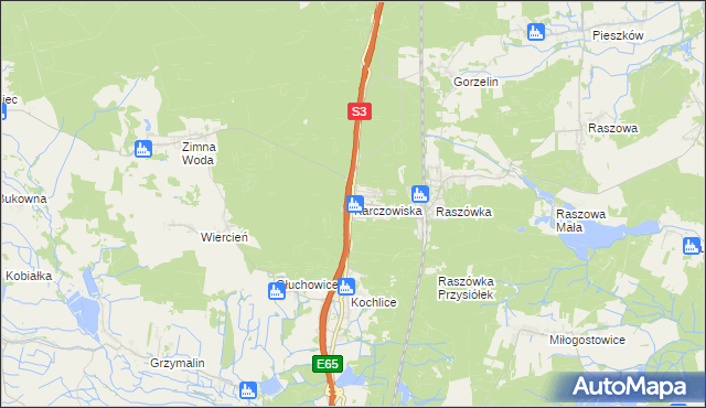 mapa Karczowiska, Karczowiska na mapie Targeo