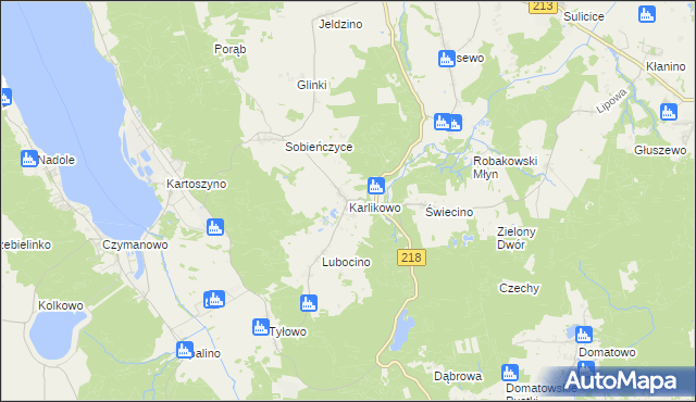 mapa Karlikowo, Karlikowo na mapie Targeo