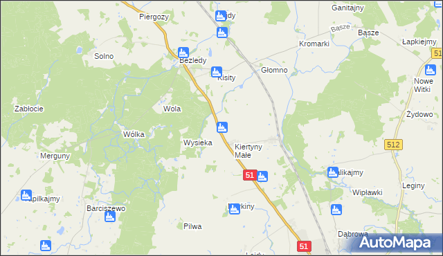 mapa Karolewko, Karolewko na mapie Targeo