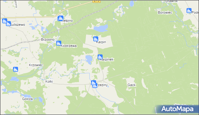 mapa Karpinek, Karpinek na mapie Targeo