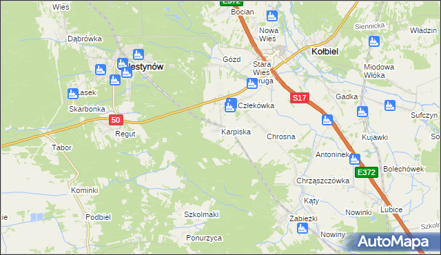 mapa Karpiska, Karpiska na mapie Targeo