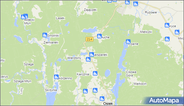 mapa Karszanek, Karszanek na mapie Targeo