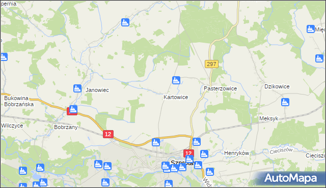 mapa Kartowice, Kartowice na mapie Targeo