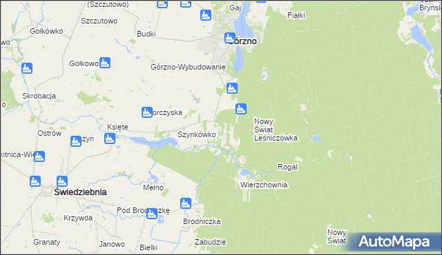 mapa Karw gmina Górzno, Karw gmina Górzno na mapie Targeo