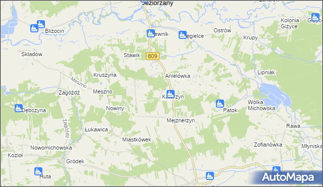 mapa Katarzyn, Katarzyn na mapie Targeo