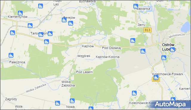 mapa Kaznów-Kolonia, Kaznów-Kolonia na mapie Targeo