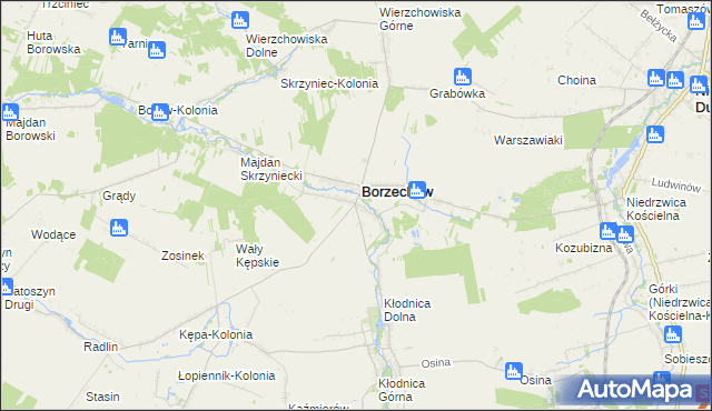 mapa Kępa Borzechowska, Kępa Borzechowska na mapie Targeo