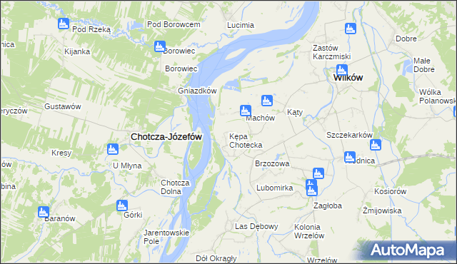 mapa Kępa Chotecka, Kępa Chotecka na mapie Targeo