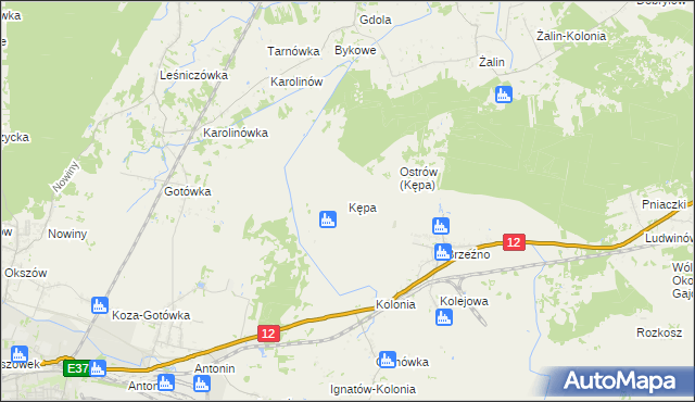 mapa Kępa gmina Dorohusk, Kępa gmina Dorohusk na mapie Targeo