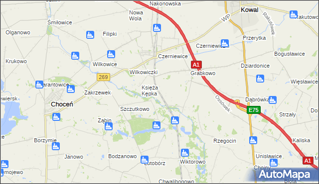 mapa Kępka Szlachecka, Kępka Szlachecka na mapie Targeo