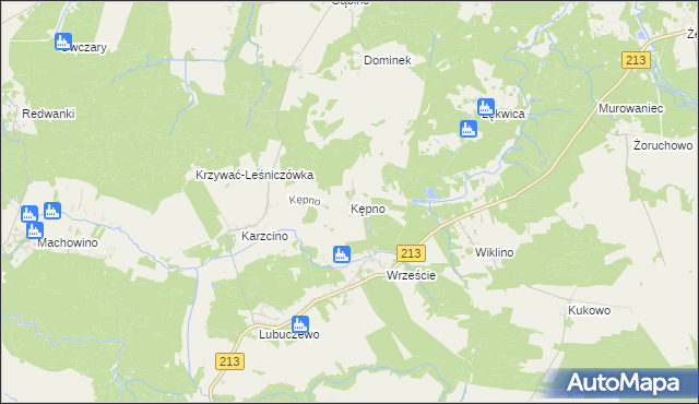 mapa Kępno gmina Słupsk, Kępno gmina Słupsk na mapie Targeo