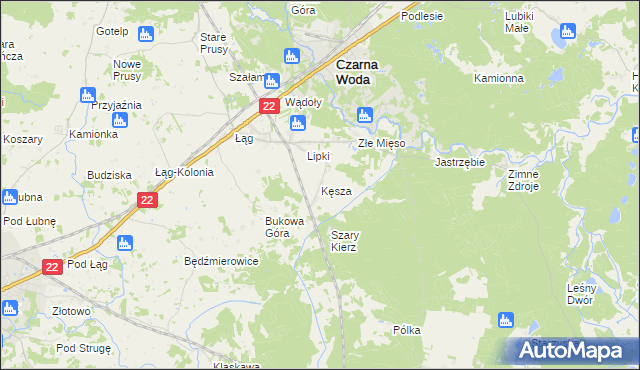 mapa Kęsza, Kęsza na mapie Targeo