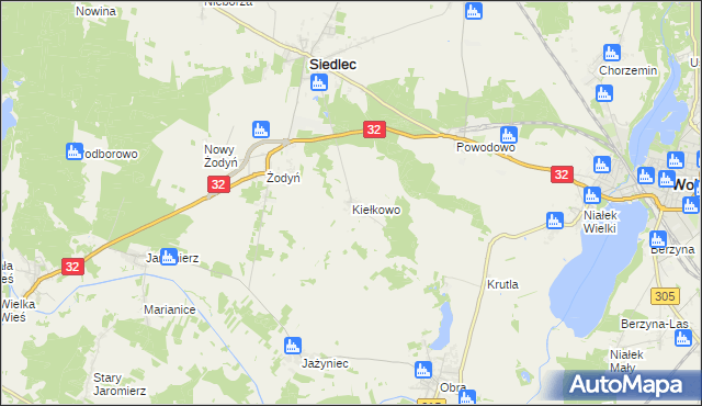 mapa Kiełkowo, Kiełkowo na mapie Targeo