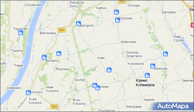 mapa Kiełp, Kiełp na mapie Targeo
