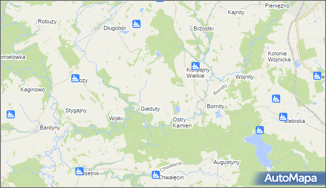 mapa Kierpajny Małe, Kierpajny Małe na mapie Targeo