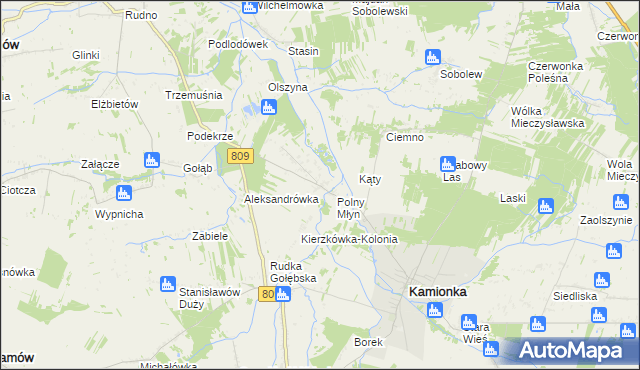 mapa Kierzkówka, Kierzkówka na mapie Targeo