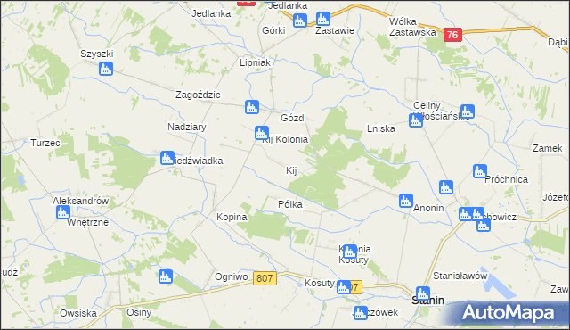 mapa Kij, Kij na mapie Targeo