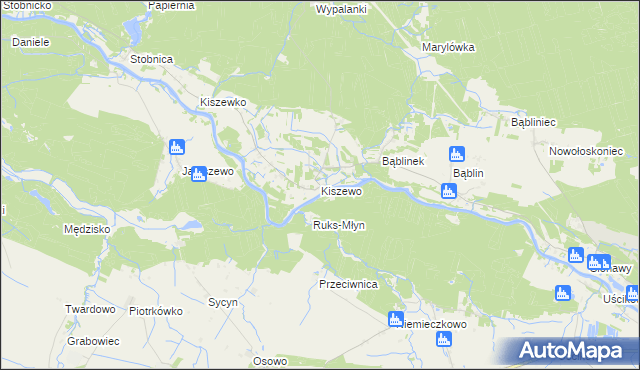 mapa Kiszewo, Kiszewo na mapie Targeo