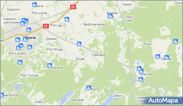 mapa Klaskawa, Klaskawa na mapie Targeo