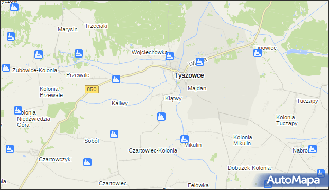 mapa Klątwy, Klątwy na mapie Targeo