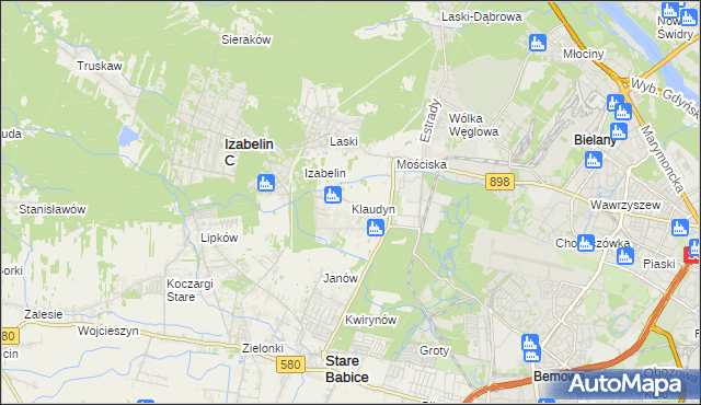 mapa Klaudyn, Klaudyn na mapie Targeo
