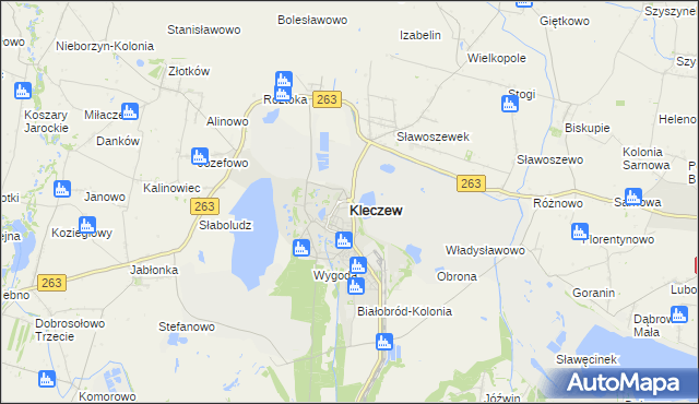 mapa Kleczew, Kleczew na mapie Targeo