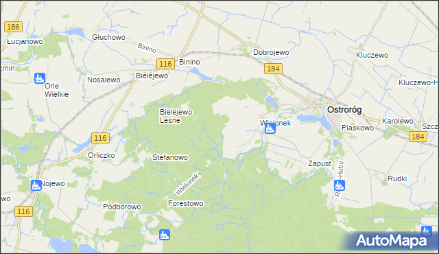 mapa Klemensowo, Klemensowo na mapie Targeo