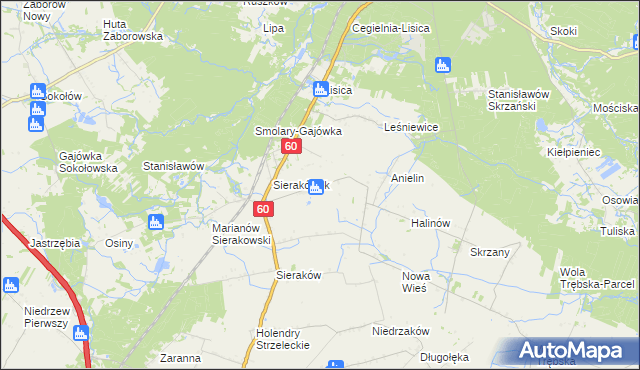 mapa Kleniew, Kleniew na mapie Targeo