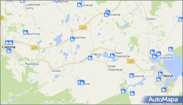 mapa Klępicz, Klępicz na mapie Targeo