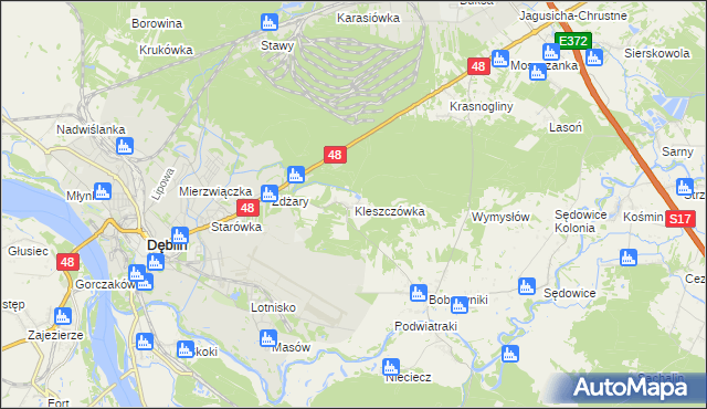 mapa Kleszczówka, Kleszczówka na mapie Targeo