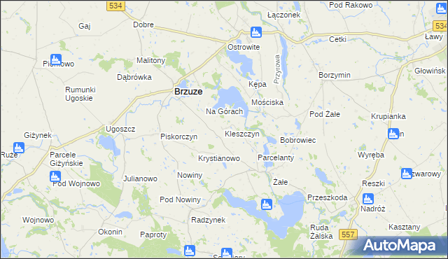 mapa Kleszczyn, Kleszczyn na mapie Targeo