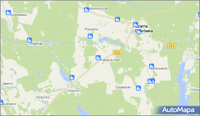 mapa Kleszczyniec, Kleszczyniec na mapie Targeo