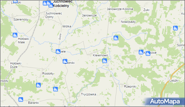 mapa Klewinowo, Klewinowo na mapie Targeo