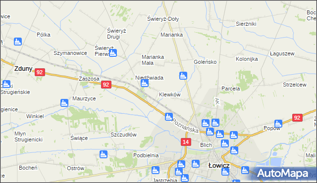 mapa Klewków, Klewków na mapie Targeo