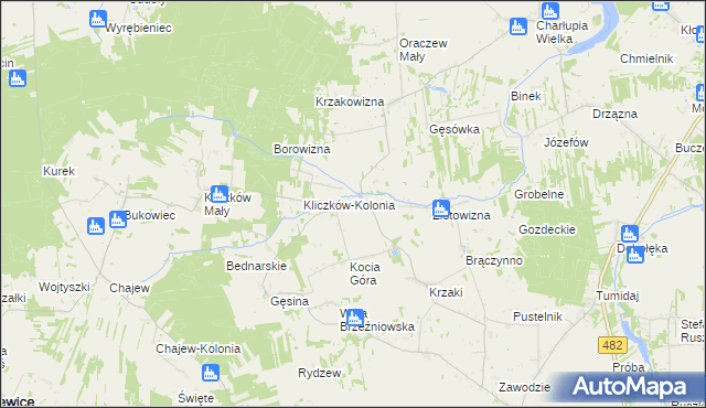 mapa Kliczków Wielki, Kliczków Wielki na mapie Targeo