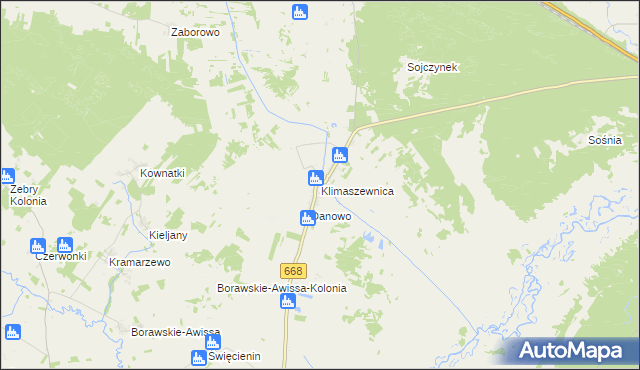 mapa Klimaszewnica, Klimaszewnica na mapie Targeo