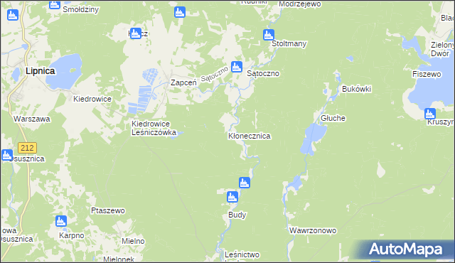 mapa Kłonecznica, Kłonecznica na mapie Targeo