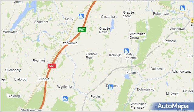 mapa Klonorejść, Klonorejść na mapie Targeo