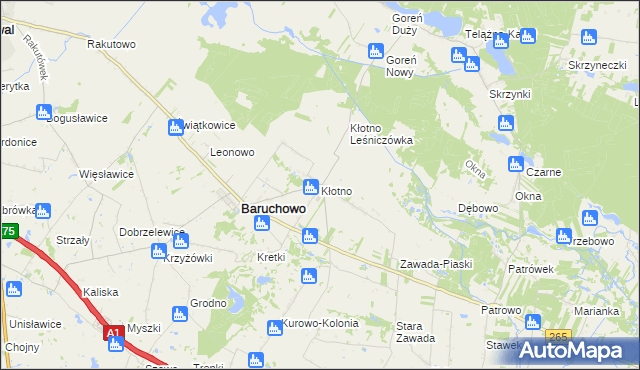 mapa Kłotno, Kłotno na mapie Targeo