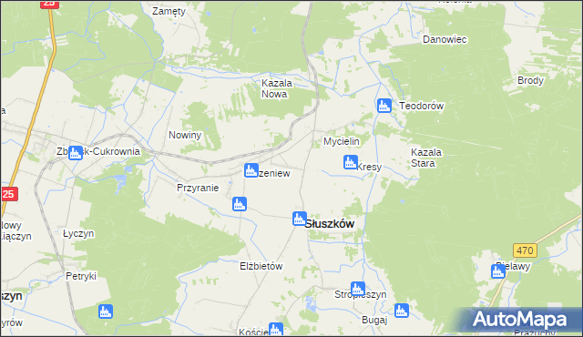 mapa Klotyldów, Klotyldów na mapie Targeo