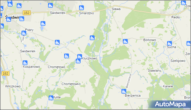 mapa Kluczkówko, Kluczkówko na mapie Targeo