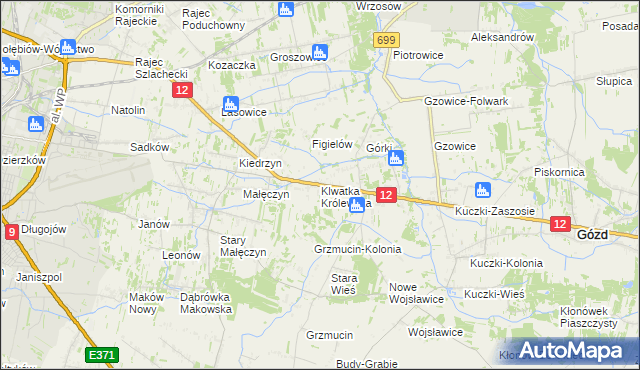 mapa Klwatka Królewska, Klwatka Królewska na mapie Targeo