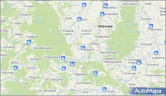 mapa Kobielnik, Kobielnik na mapie Targeo