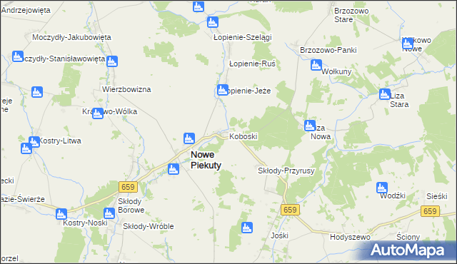 mapa Koboski, Koboski na mapie Targeo