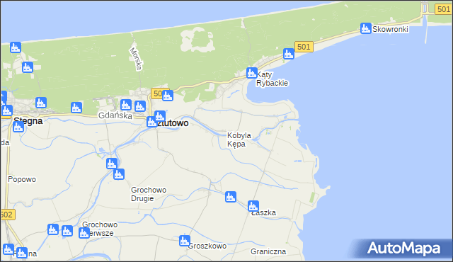 mapa Kobyla Kępa, Kobyla Kępa na mapie Targeo