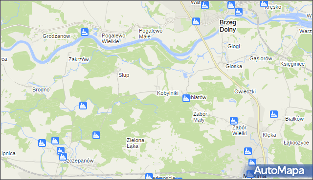 mapa Kobylniki gmina Środa Śląska, Kobylniki gmina Środa Śląska na mapie Targeo